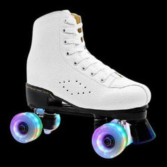 Flash Roller Skates Led Lighting Shoes White  | Led Light Roller Skates
