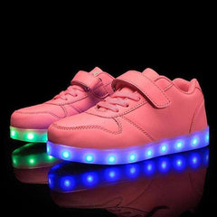 Pink Glowing Night Led Shoes For Kids  | Kids Led Light Shoes